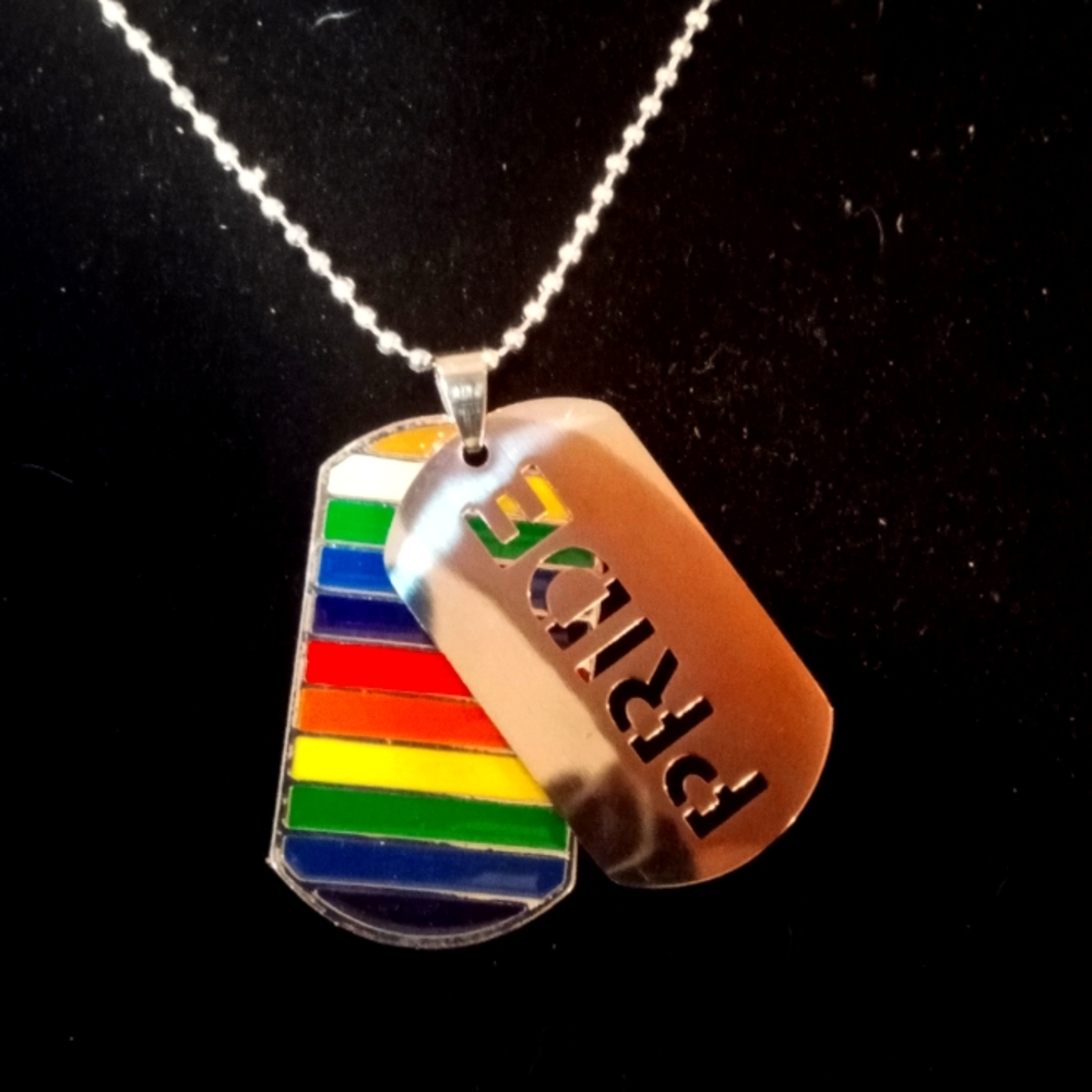 💥🌈PRIDE 🌈💥 LGBTQ NECKLACE/DOG TAGS STYLE